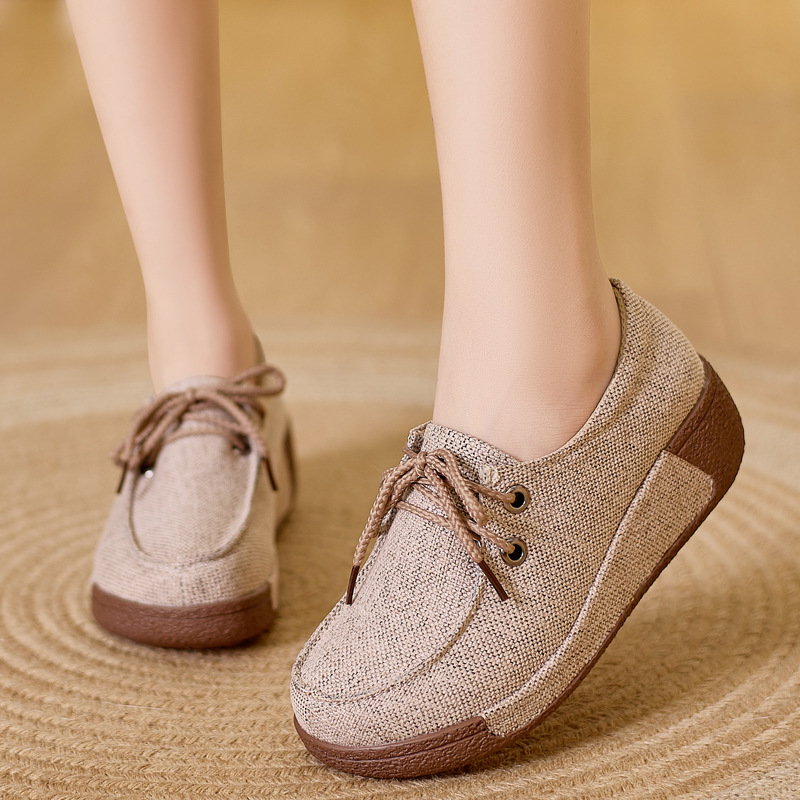 Women'S Shoes For Fall - Mocasines de Plataforma con Punta Redonda