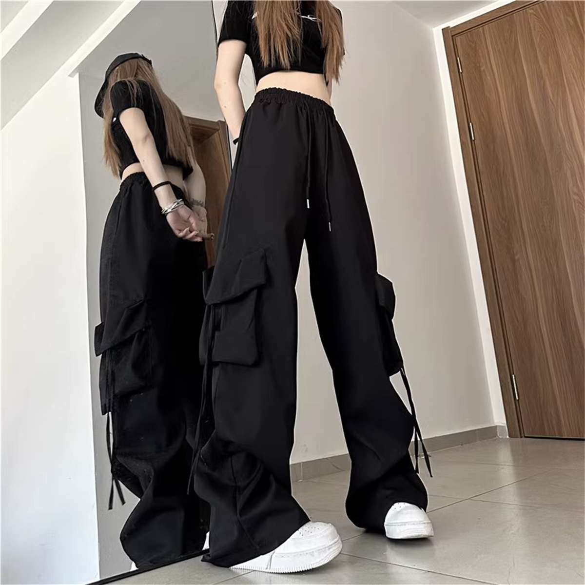 Women Shoes Joggers - Pantalones Cargo de talla grande para