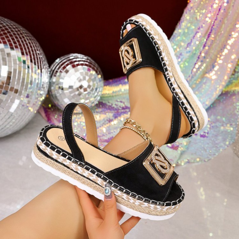 Espadrille Wedge Shoes - Sandalias de Plataforma para Mujer, Estilo