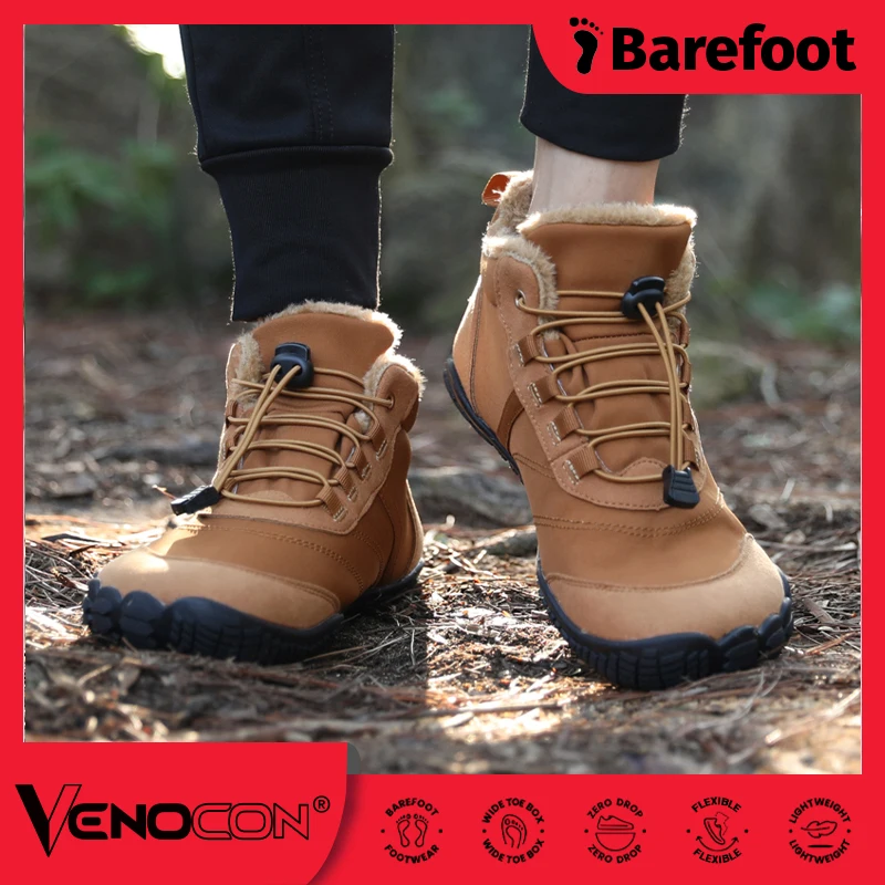Women'S Shoes For Wide Feet - VENOCON-Botas térmicas minimalistas para hombre y