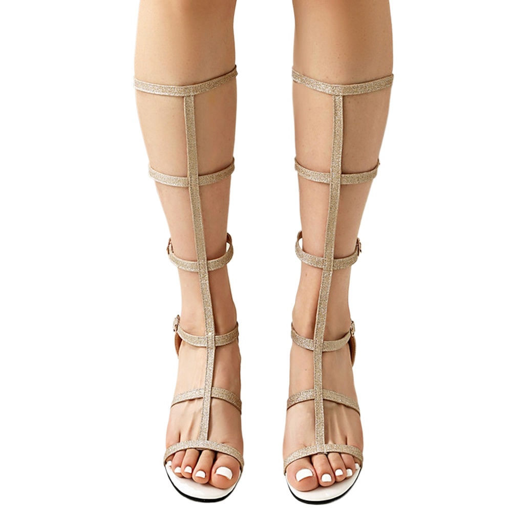 Women'S Shoes For Wide Feet - Sandalias de gladiador con tiras para