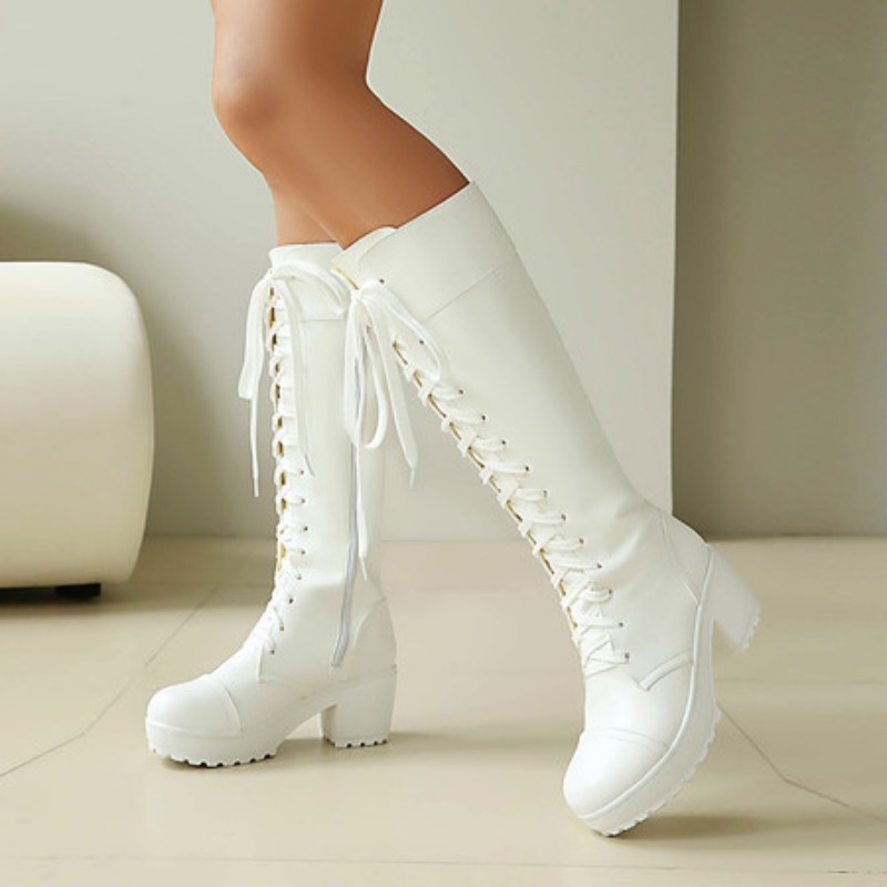 Zip Up Boots Short - Botas de combate hasta la rodilla