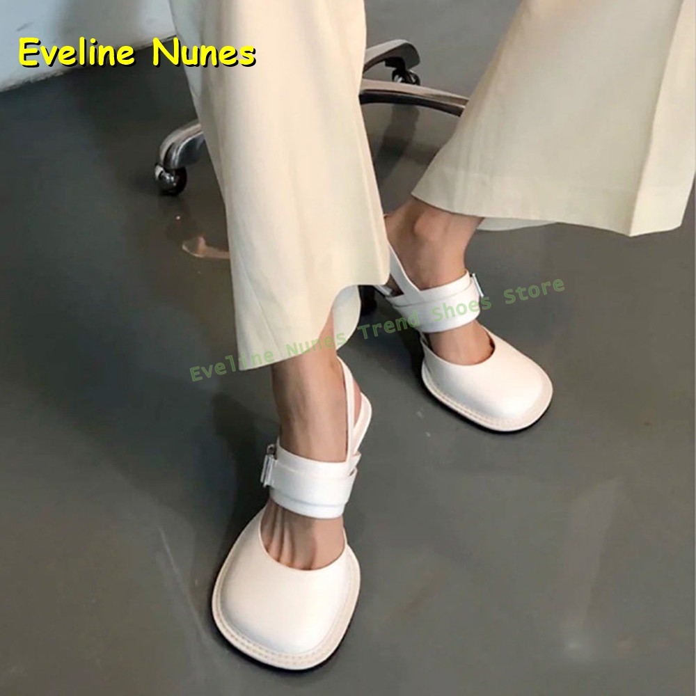 Sandalias de tacón grueso con  - Mule Slip On reseña y precio