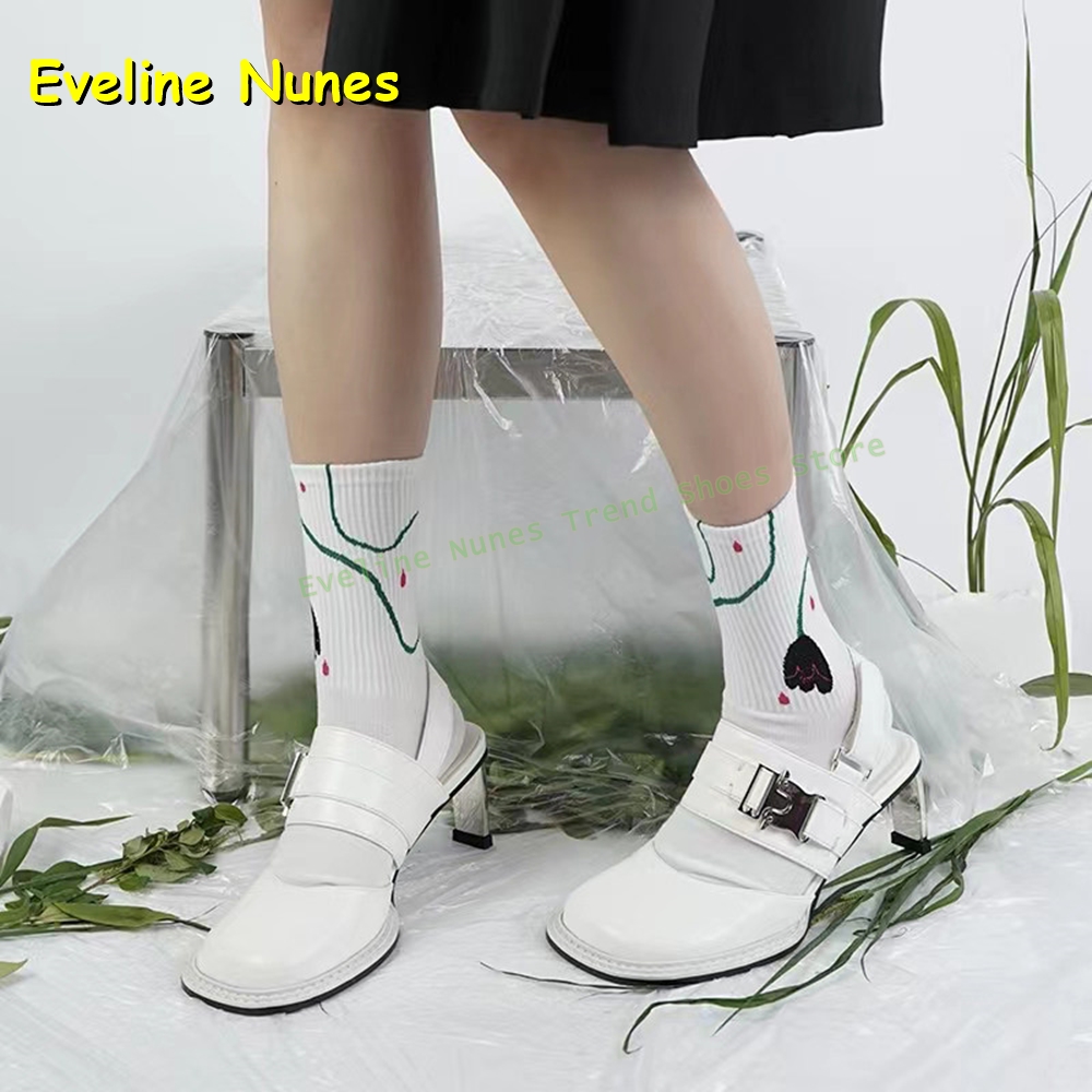 Sandalias de tacón grueso con  - Mule Slip On reseña y precio