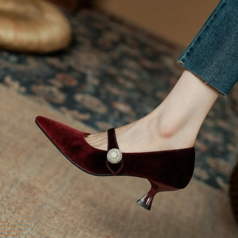 Zapatos Mary Jane con punta pu - Women Shoes With Heels reseña y precio