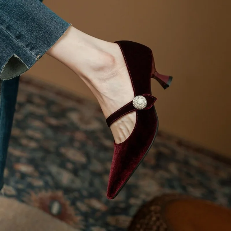 Zapatos Mary Jane con punta pu - Women Shoes With Heels reseña y precio