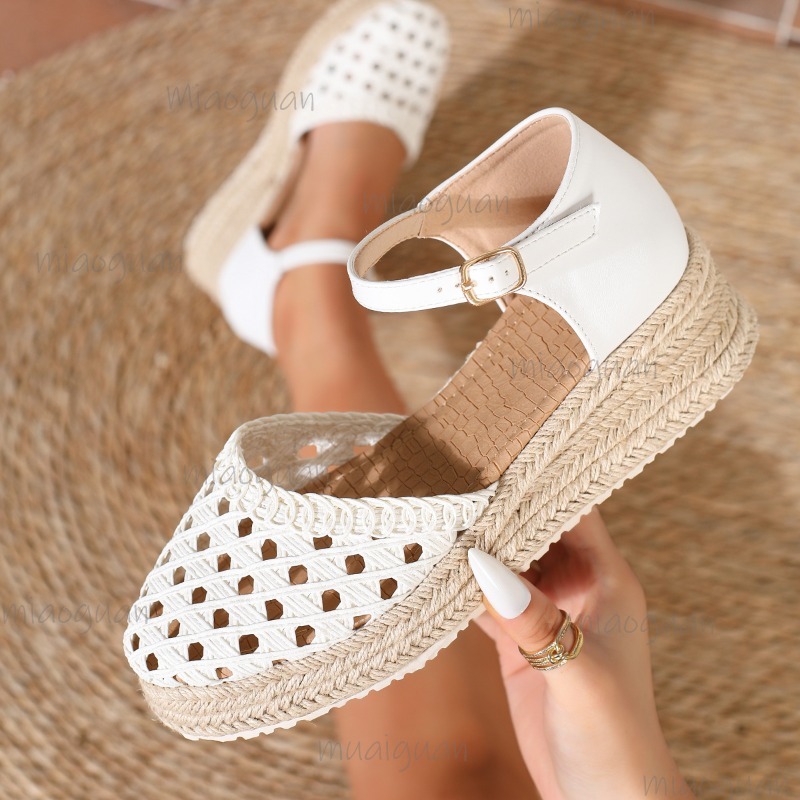 Sandalias de cuña de esparto t - Espadrille Wedge Shoes reseña y precio