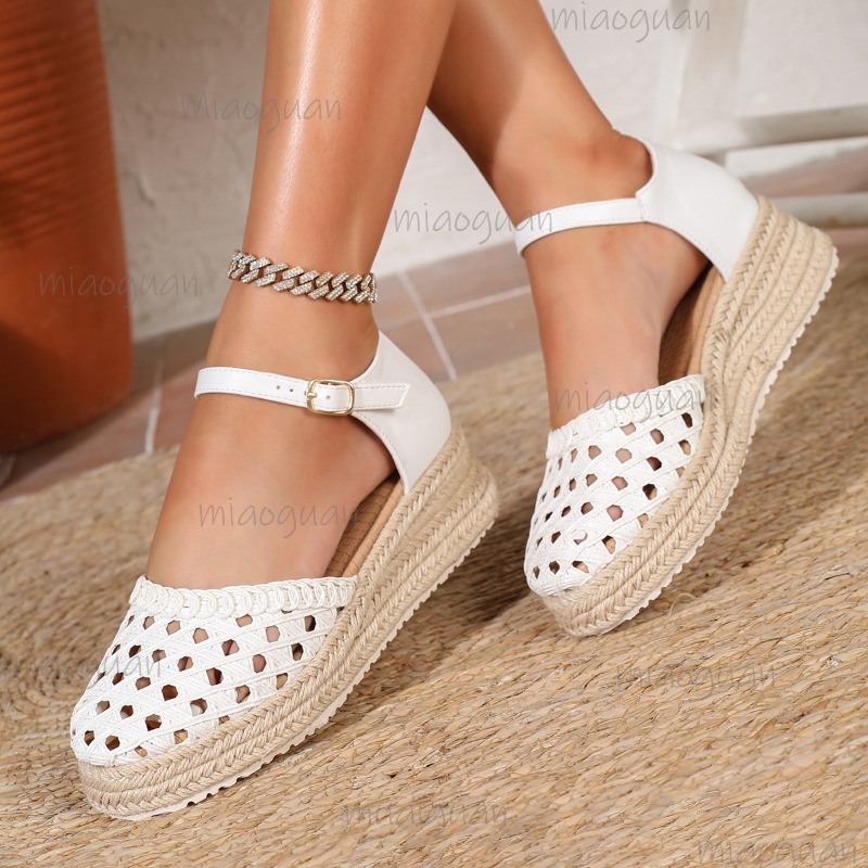 Sandalias de cuña de esparto t - Espadrille Wedge Shoes reseña y precio