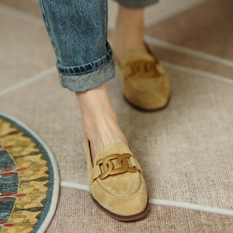 Mocasines de cuero de ante par - Women Shoes With Heels reseña y precio