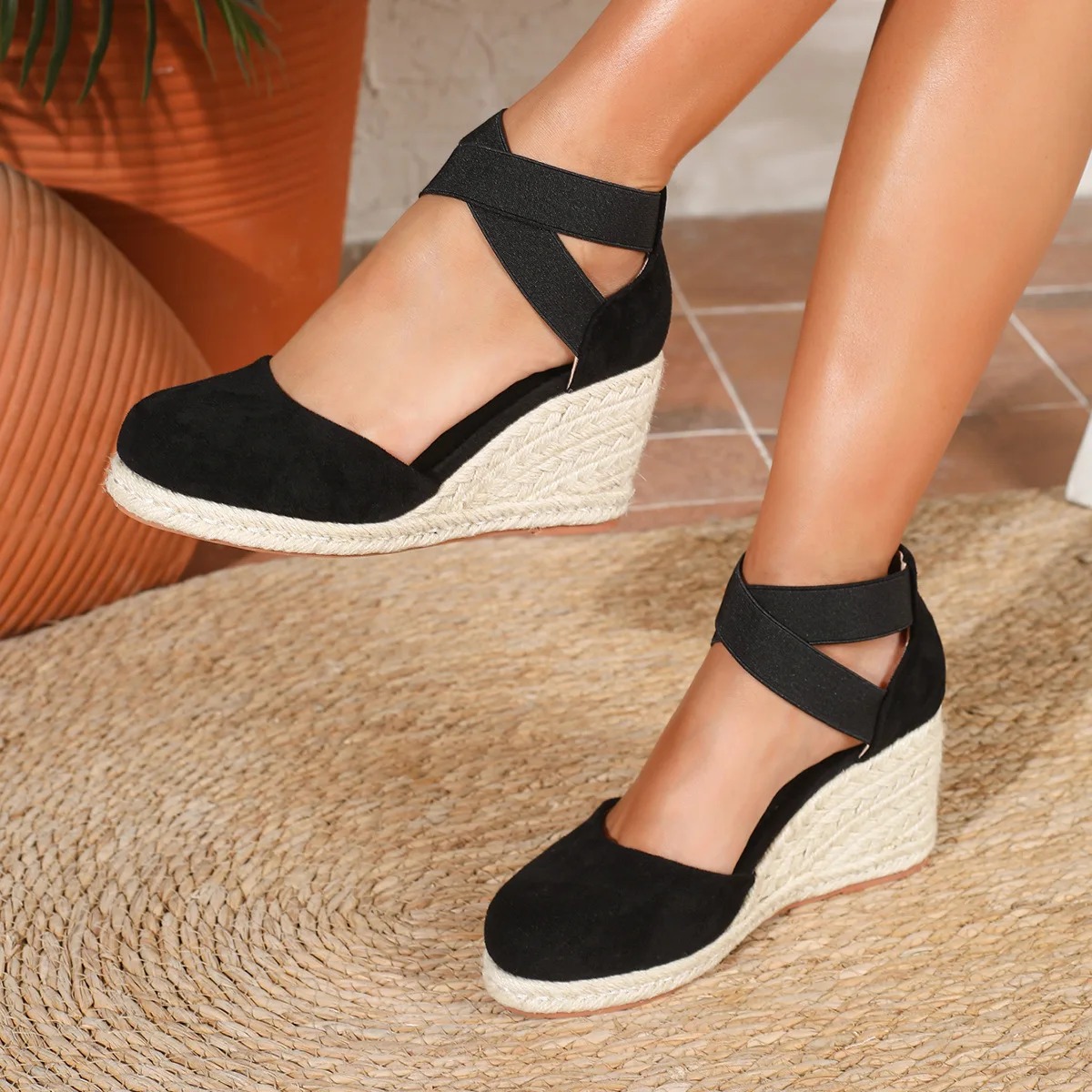 Sandalias de cuña tipo alparga - Espadrille Wedge Shoes reseña y precio