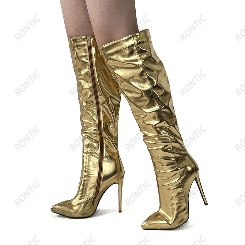 Rontic-Botas por la rodilla co - Zip Up Boots Short reseña y precio