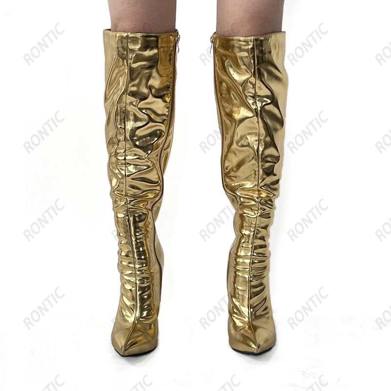 Rontic-Botas por la rodilla co - Zip Up Boots Short reseña y precio