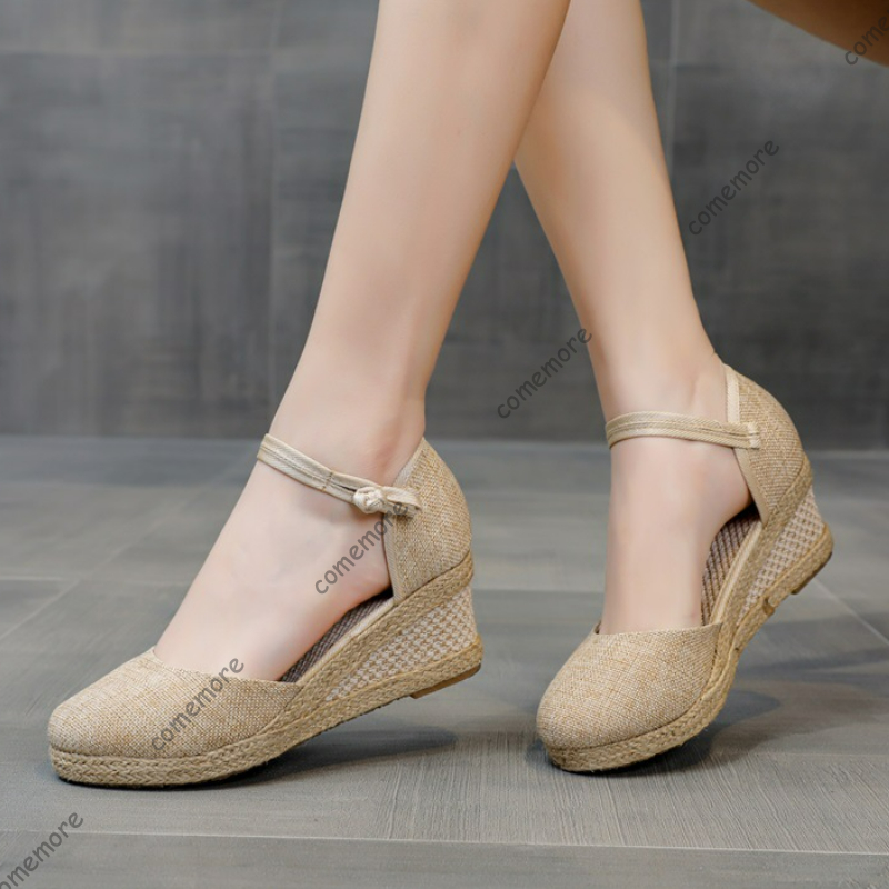 Comemore Sandalias Tacón alto  - Espadrille Wedge Shoes reseña y precio