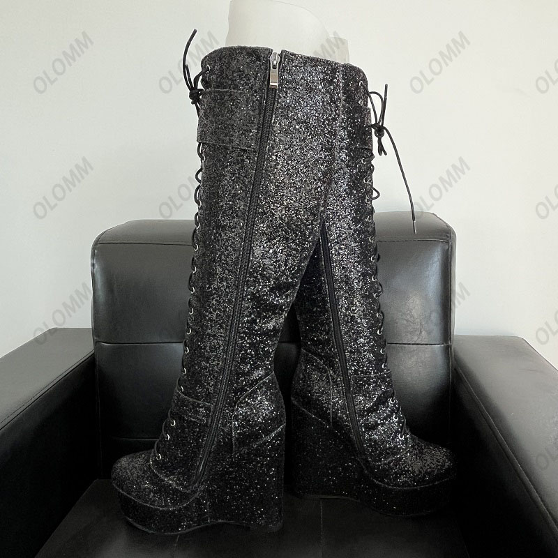 Olomm, botas altas hasta la ro - Zip Up Boots Short reseña y precio