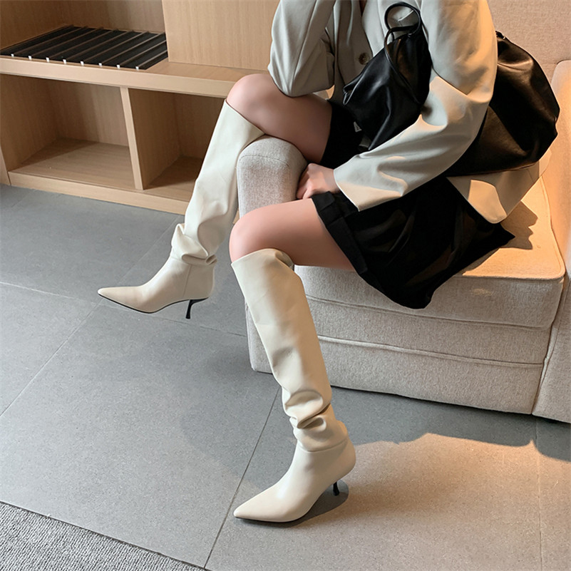 Meotina-Botas largas plisadas  - Women'S Shoes For Fall reseña y precio