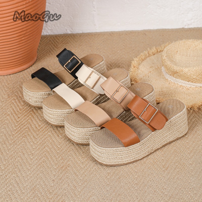 Sandalias de Plataforma con Co - Espadrille Wedge Shoes reseña y precio