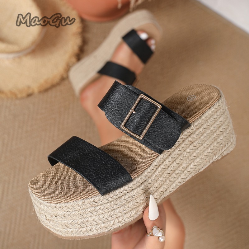 Sandalias de Plataforma con Co - Espadrille Wedge Shoes reseña y precio