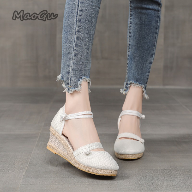 Sandalias de cuña de lino para - Espadrille Wedge Shoes reseña y precio
