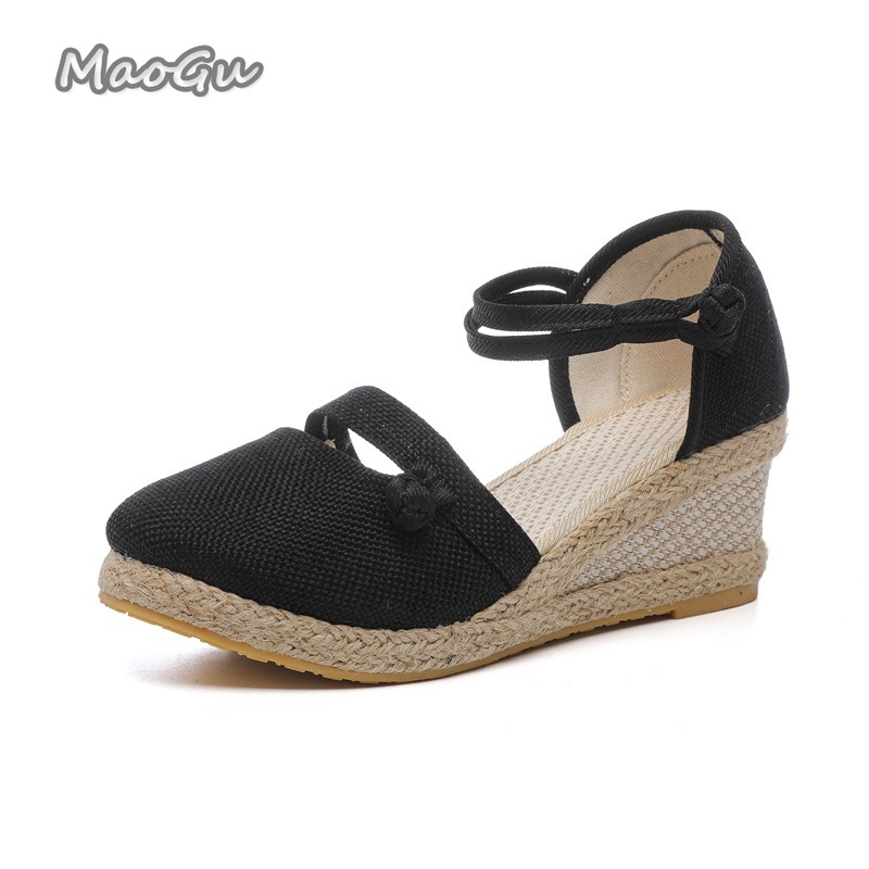 Sandalias de cuña de lino para - Espadrille Wedge Shoes reseña y precio