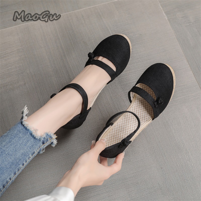 Sandalias de cuña de lino para - Espadrille Wedge Shoes reseña y precio