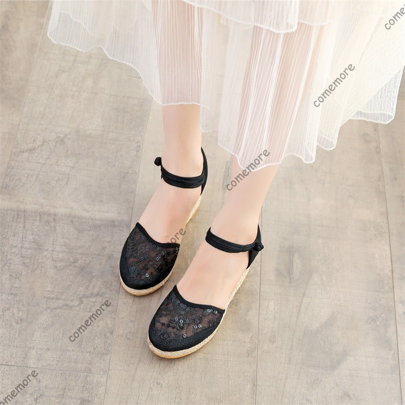 Sandalias de cuña de esparto c - Espadrille Wedge Shoes reseña y precio