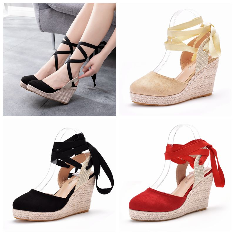 Sandalias de Plataforma con Co - Espadrille Wedge Shoes reseña y precio