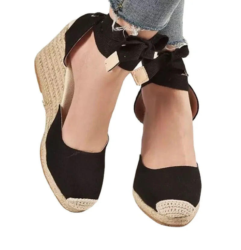 Alpargata con correa en el tob - Espadrille Wedge Shoes reseña y precio