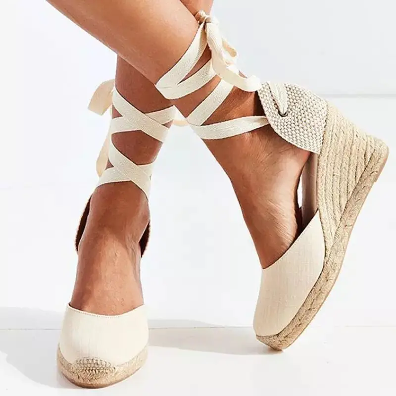 Alpargata con correa en el tob - Espadrille Wedge Shoes reseña y precio